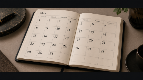Immagine decorativa, priva di contenuto informativo, rappresenta una agenda