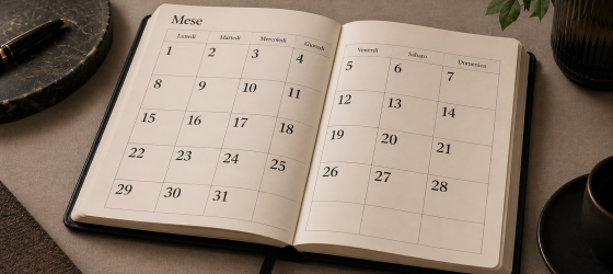 Immagine decorativa, priva di contenuto informativo, rappresenta una agenda